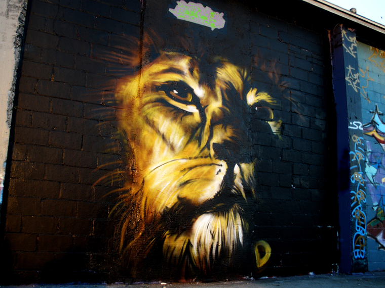 Lion mural