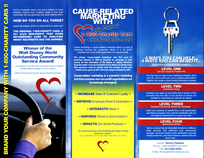 1-800-CHARITY CARS Inside Brochure