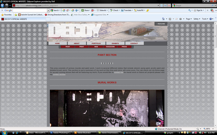 Decoy Website Screenshot